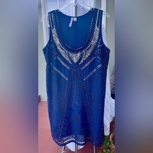 Blue Beaded Dress
